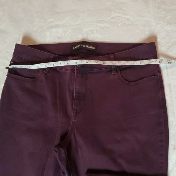 Express Purple Ankle Jeans Size 12 - Picture 3 of 9